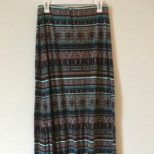 Monsoon maxi length skirt with fun pattern, M
